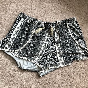 super cute boho shorts with tassel tie